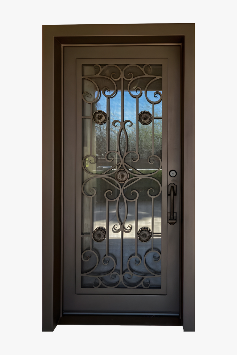 Traditional single iron doors Arizona