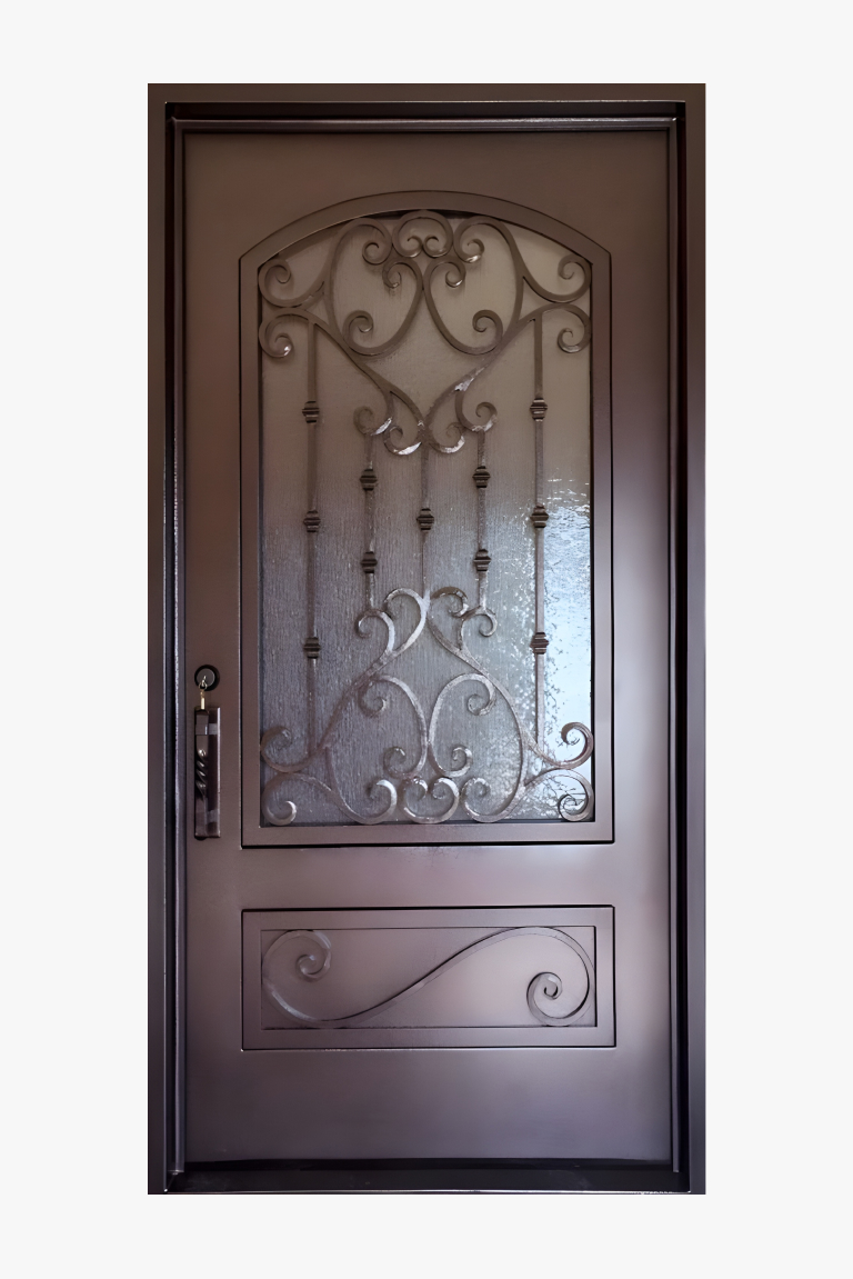 Main entrance doors with artistic design AZ