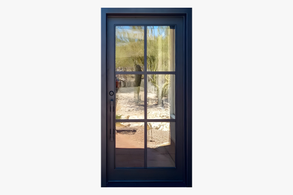 Modern double iron doors for Arizona residences