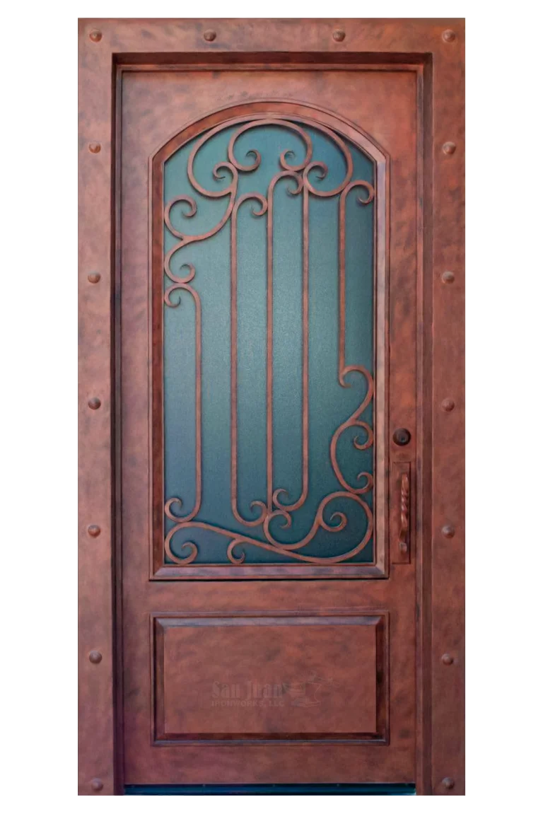 Iron entrance doors with intricate designs