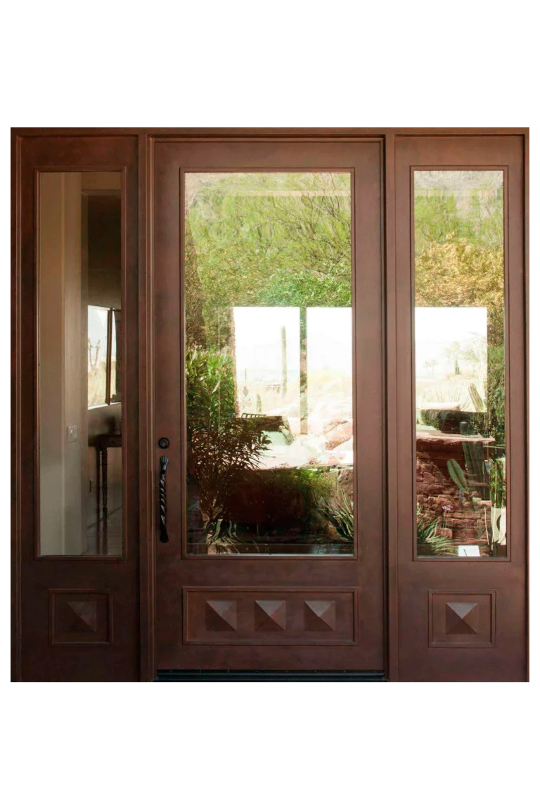 Iron wine cellar doors with detailed artistry